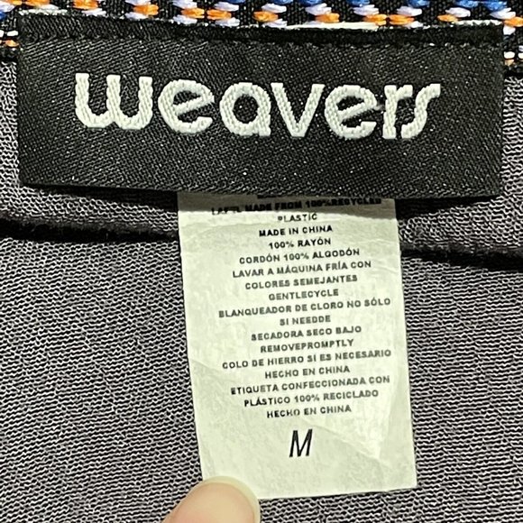 Weavers Gray Crochet Lace Trim Kimono Size Medium M Open Front‎ - Picture 3 of 4